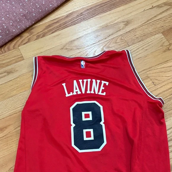 Fanatics Red and White Basketball Jersey - Picture 3 of 3